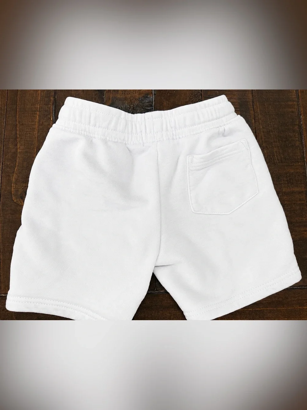 Polo Ralph Lauren Boys White Fleece Drawstring Shorts Size 5-6 Pony Logo